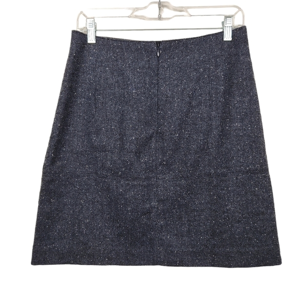 LOFT Tweed Wool Blend Knee Length Skirt Women's Size 4 Charcoal Gray - Picture 3 of 8